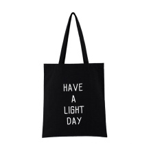 Promotion Eco-Friendly Wholesale Black Tote Grocery Bags Canvas Recycled Shopping Bag with Custom Printing Logo